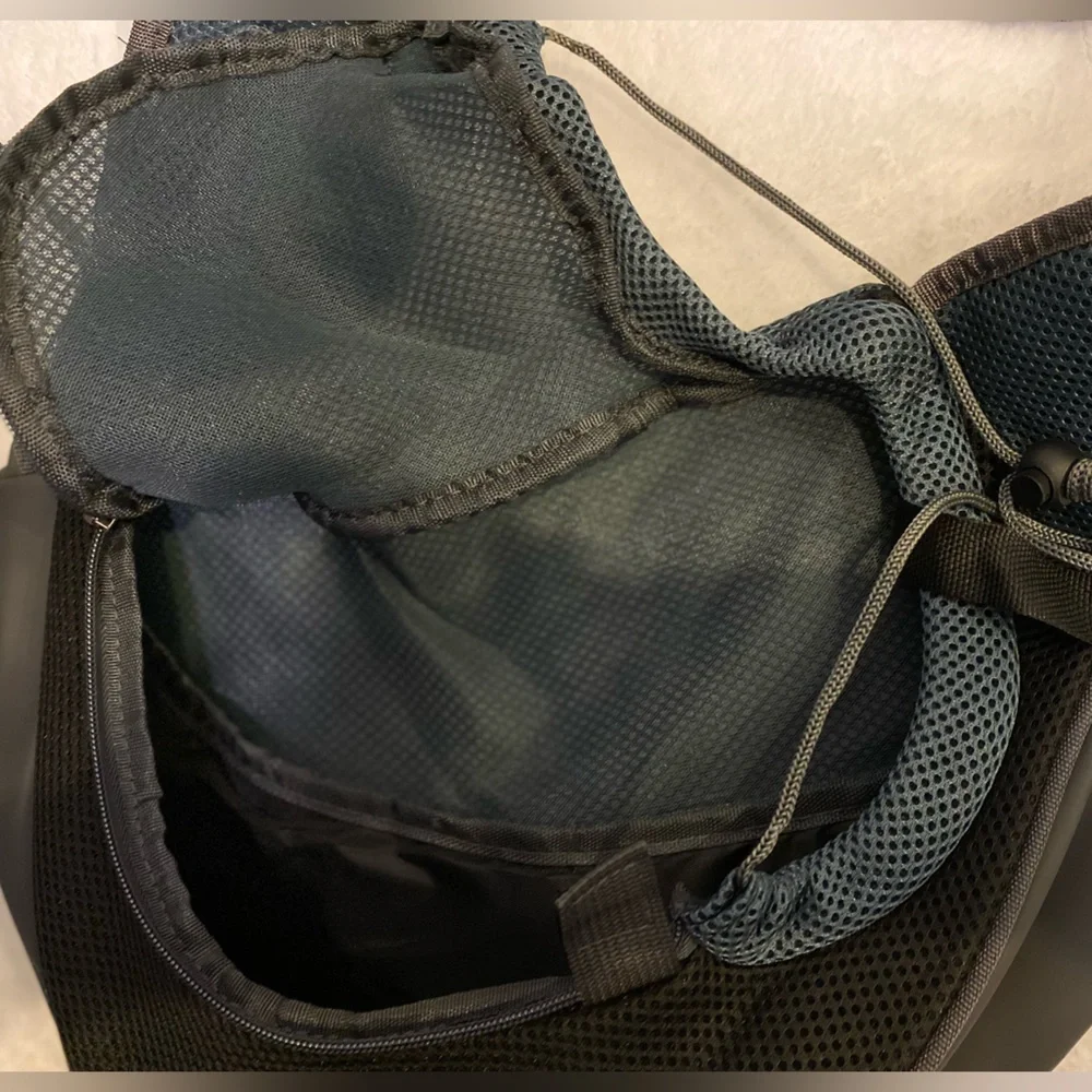 Breathable Mesh Travel Safe Sling Carrier For Dogs and Cats , Size Small, Black
